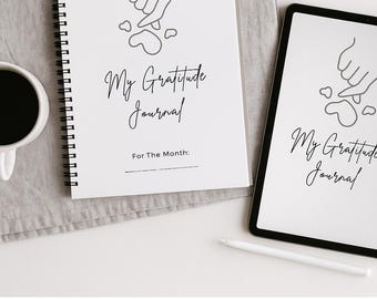 Digital Gratitude Journal – Daily Reflection, Mindfulness (Printable PDF)
