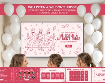 We Listen And We Don't Judge Girls Gone Mild Bachelorette Game Presentation