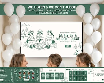 We Listen And We Don't Judge Last Trail Before The Veil Camp Bachelorette Game Presentation