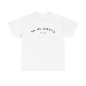 Private Pilot Club Elegant White Tee