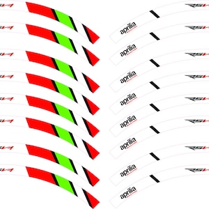 Aprilia rsv4, rs660, tuono, 17 inch motorcycle rim stripes – Decorative sticker kit – Custom rim stickers