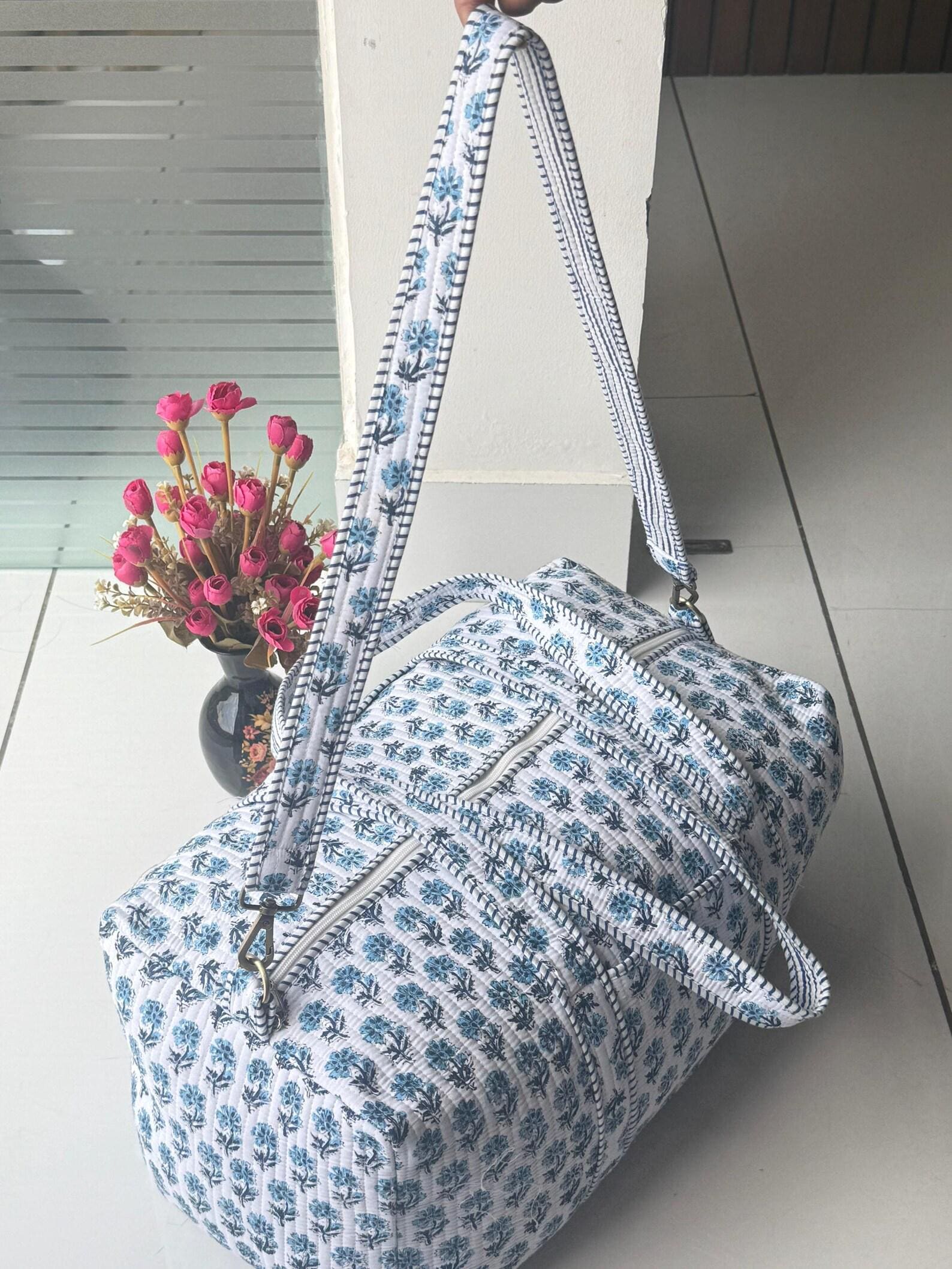Women's Large Printed Shoulder Bag - Weekend Travel Tote & Work Purse, Faux Leather