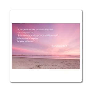 Christian Inspirational Magnets, Religious Faith Reminder Kitchen Decor, Scripture Fridge Magnet, Christian Gift, Bible Verse Magnet,