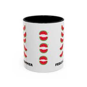 Summer Vibes Coffee Mug, Watermelon Design Mug, Feels Like Summer Cup, Fun Gift for Hot Days, Summer Kitchen Decor