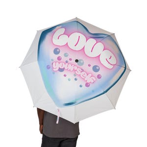 Vibrant Semi-Automatic Foldable Umbrella, Artistic Rain Gear, Stylish Travel Umbrella, Unique Gifting Option, Practical Outdoor Accessory