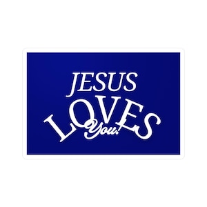 Faith Décor Stickers - Inspirational Jesus Loves You, Laptop Positive Affirmation Christian Gifts, Vinyl Kiss-Cut