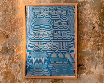 Graphic design print - Nothing but clear blue skies