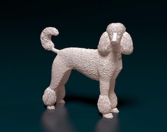 Poodle Figurine | Custom French Dog Sculpture | Pet Memorial Statue and Elegant Dog Lover Gift