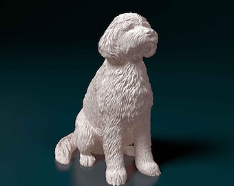 Figura de perro pastor inglés antiguo / Decoración minimalista para el hogar / Estatua conmemorativa para mascotas / Escultura de pintura personalizada o hecha a mano / Adorno para tarta