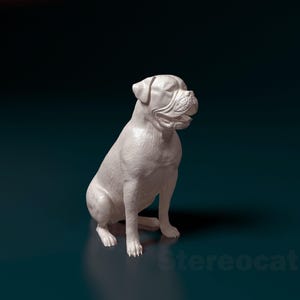 English Bulldog Minimalist Dog Statue – Paintable Dog Figurine, Unique Gift, Dog Memorial Sculpture, Home Decor or Cake Topper