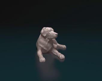 Labrador Figurine Dog | Minimalist Home Decor | Pet Memorial Statue | DIY or Custom Paint Sculpture | Cake Top