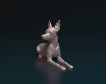 Figura de perro terrier de juguete / Decoración minimalista para el hogar / Estatua conmemorativa para mascotas / Escultura de pintura personalizada o hecha a mano / Adorno para tarta