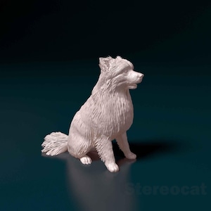 Pomeranian Minimalist Dog Statue – Paintable Dog Figurine, Unique Gift, Dog Memorial Sculpture, Home Decor or Cake Topper