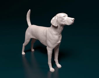 English Foxhound Figurine | Custom Hunting Hound Sculpture | Pet Memorial Statue and Dog Lover Gift