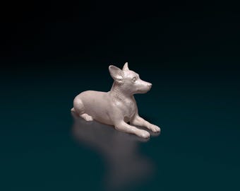 Jack Russell Terrier Figurine Dog | Minimalist Home Decor | Pet Memorial Statue | DIY or Custom Paint Sculpture | Cake Top