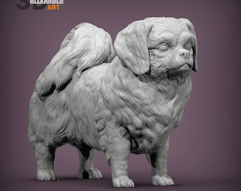 Tibetan Spaniel Figurine | Custom Temple Dog Sculpture | Pet Memorial Statue and Dog Lover Gift