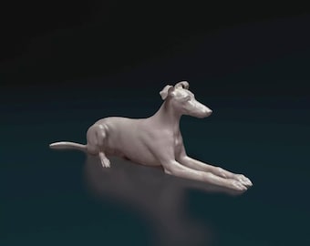 Saluki x Greyhound Figurine Dog | Minimalist Home Decor | Pet Memorial Statue | DIY or Custom Paint Sculpture | Cake Top
