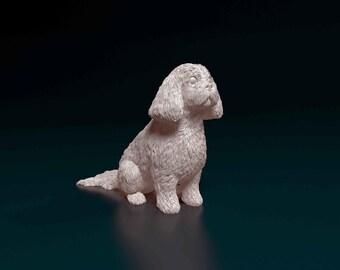 Shih Tzu-beeldje hond | Minimalistisch woondecoratie | Herdenkingsstandbeeld huisdier | Zelfgemaakte of aangepaste verfsculptuur | Taarttop