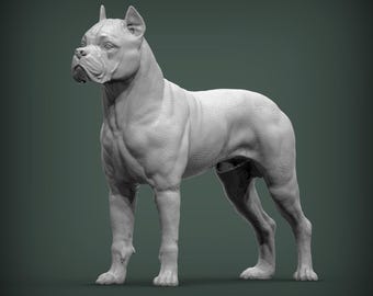 Cane Corso Minimalist Dog Statue – Paintable Dog Figurine, Unique Gift, Dog Memorial Sculpture, Home Decor or Cake Topper
