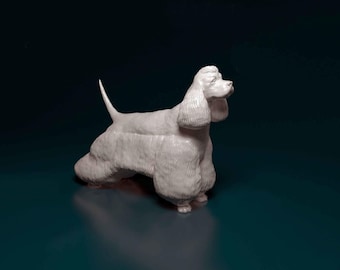 Cocker Spaniel Figurine | Custom American Spaniel Sculpture | Pet Memorial Statue and Dog Lover Gift