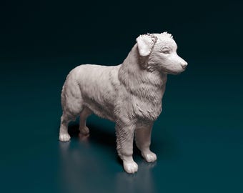 Australian Shepherd Figurine | Custom Aussie Sculpture | Pet Memorial Statue and Dog Lover Gift