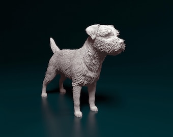 Border Terrier Figurine | Custom Otter Head Dog Sculpture | Pet Memorial Statue and Dog Lover Gift