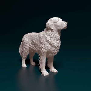 Golden Retriever Minimalist Dog Statue – Paintable Dog Figurine, Unique Gift, Dog Memorial Sculpture, Home Decor or Cake Topper