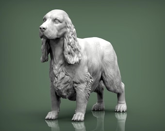 English Cocker Spaniel Figurine | Custom Spaniel Sculpture | Pet Memorial Statue and Dog Lover Gift