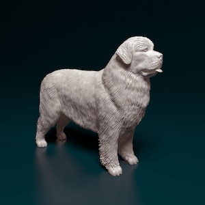 Newfoundland Minimalist Dog Statue – Paintable Dog Figurine, Unique Gift, Dog Memorial Sculpture, Home Decor or Cake Topper