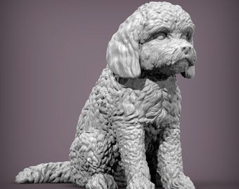 Custom Cockapoo Sculpture, Personalized Cockerpoo Statue, Poodle Mix Gift, Teddy Bear Dog Memorial, Wavy Coat Art, Designer Breed Decor