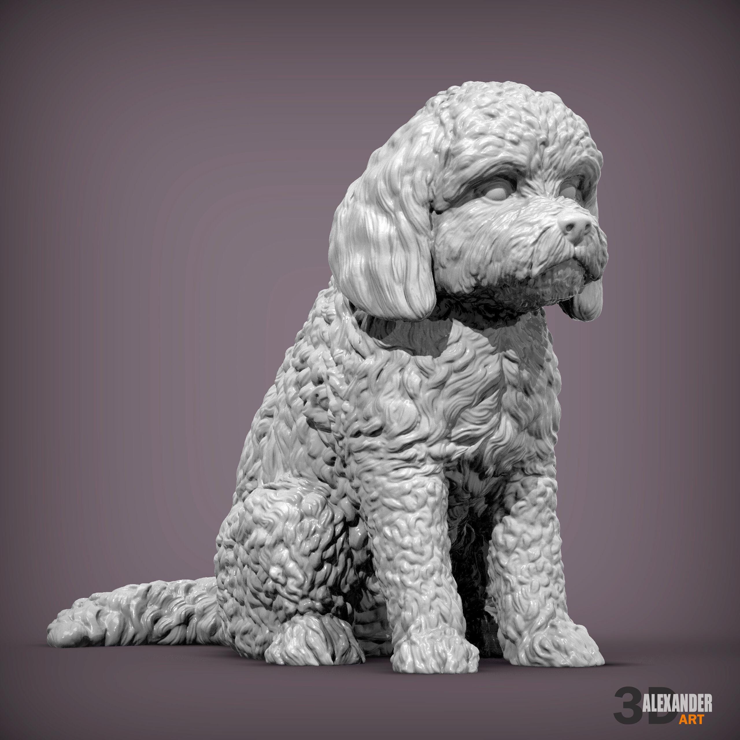 Custom Cockapoo Sculpture, Personalized Cockerpoo Statue, Poodle Mix ...