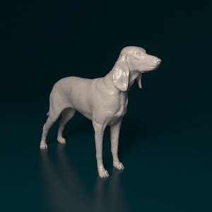 Italian Segugio Minimalist Dog Statue – Paintable Dog Figurine, Unique Gift, Dog Memorial Sculpture, Home Decor or Cake Topper