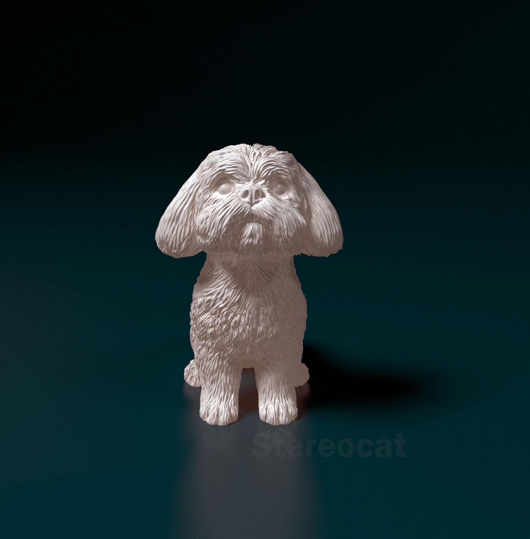 マルチーズの置物犬 | ミニマリストなホームデコレーション | ペットの 