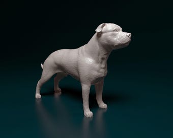 Staffordshire Bull Terrier Figurine | Custom Staffy Sculpture | Pet Memorial Statue and Dog Lover Gift