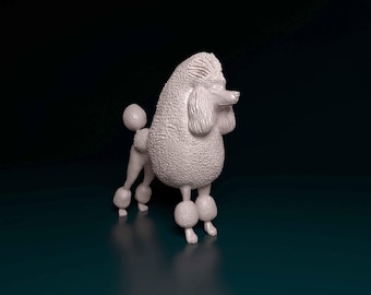 Poodle Figurine | Custom Continental Clip Sculpture | Pet Memorial Statue and Dog Lover Gift