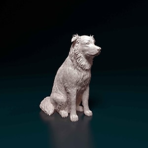 Golden Retriever Minimalist Dog Statue – Paintable Dog Figurine, Unique Gift, Dog Memorial Sculpture, Home Decor or Cake Topper