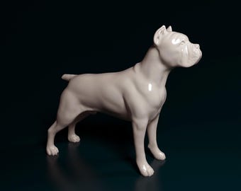 Figura de perro Cane Corso / Decoración minimalista para el hogar / Estatua conmemorativa para mascotas / Escultura de pintura DIY o personalizada / Adorno para tarta