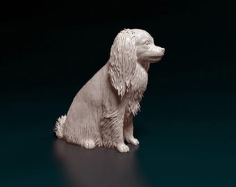 Phalene Figurine Dog | Minimalist Home Decor | Pet Memorial Statue | DIY or Custom Paint Sculpture | Cake Top