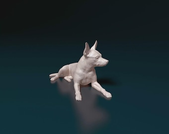 Figura de perro pinscher miniatura / Decoración minimalista para el hogar / Estatua conmemorativa para mascotas / Escultura de pintura DIY o personalizada / Adorno para tarta