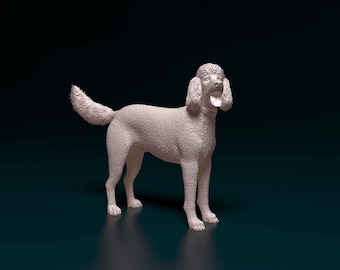 Poodle Figurine | Custom Water Dog Sculpture | Pet Memorial Statue and Elegant Dog Lover Gift