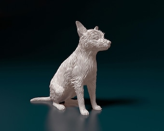 Custom Chihuahua Mix Sculpture, Personalized Chorkie Statue, Scruffy Dog Gift, Wire Coat Memorial, Terrier Cross Art, Unique Mongrel Decor