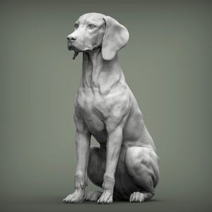 Hungarian vizsla Hungarian Pointing Figurine Dog Minimalist Dog Statue Unique Gift Memorial Dog Sculpture Ready to Paint Home Decor Cake Top