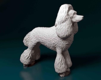 Poodle Figurine | Custom Curly Coat Dog Sculpture | Pet Memorial Statue and Dog Lover Gift