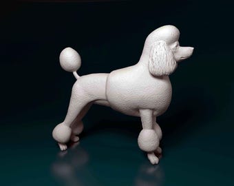 Poodle Figurine | Custom Continental Clip Sculpture | Pet Memorial Statue and Dog Lover Gift