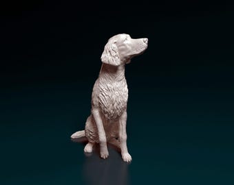 Irish Red Setter Figurine Dog | Minimalist Home Decor | Pet Memorial Statue | DIY or Custom Paint Sculpture | Cake Top