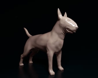 Escultura personalizada de Bull Terrier, estatua personalizada de Bull Terrier inglés, regalo de perro con cabeza de huevo, monumento conmemorativo de la raza Bully, decoración artística de perro musculoso