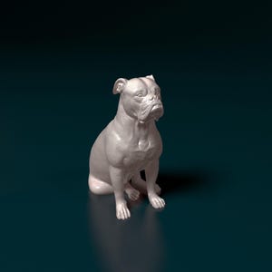 English Bulldog Minimalist Dog Statue – Paintable Dog Figurine, Unique Gift, Dog Memorial Sculpture, Home Decor or Cake Topper