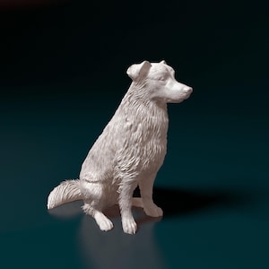 Australian Shepherd Aussie Minimalist Dog Statue – Paintable Dog Figurine, Unique Gift, Dog Memorial Sculpture, Home Decor or Cake Topper