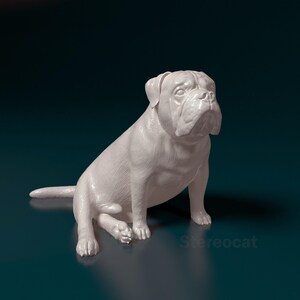 English Bulldog Minimalist Dog Statue – Paintable Dog Figurine, Unique Gift, Dog Memorial Sculpture, Home Decor or Cake Topper