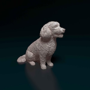 Bichon Frise Minimalist Dog Statue – Paintable Dog Figurine, Unique Gift, Dog Memorial Sculpture, Home Decor or Cake Topper